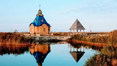 Глицериновое озеро на Арабатской Стрелке